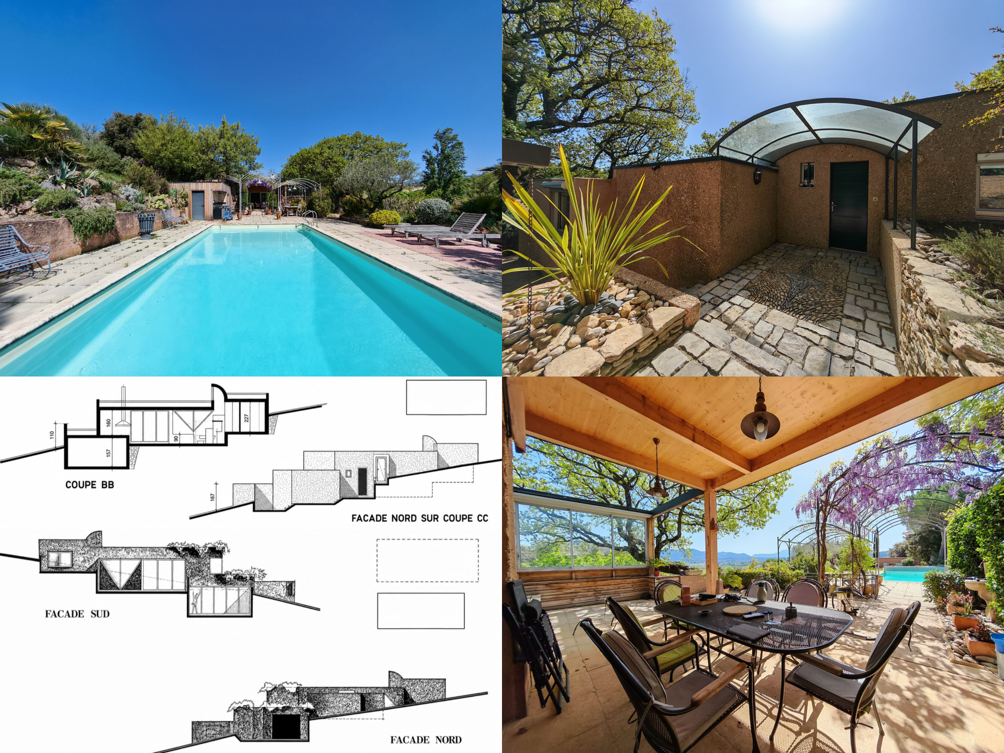 Maison d’architecte avec piscine et sauna
